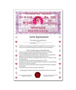 exciting Lives Love Contract Agreement - Certificate Gift for Valentines... - €27,78 EUR