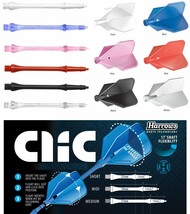 Harrows CLIC System set of 3 Dart Shafts Stems - 23 mm - Short - Pink - £6.98 GBP