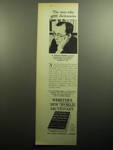 1958 Webster&#39;s New World Dictionary Advertisement - M. Lincoln Schuster - £14.55 GBP