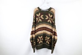 Vtg 90s Tommy Hilfiger Mens Large Heavyweight Fair Isle Snowflake Knit Sweater - £55.35 GBP