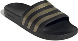 adidas Unisex Adult Adilette Aqua Slides,Core Black Gold Metallic Core B... - $41.54