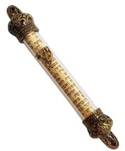 Golden transparent 4&quot; mezuzah royal holy design includes 8cm non kosher scroll - £16.38 GBP