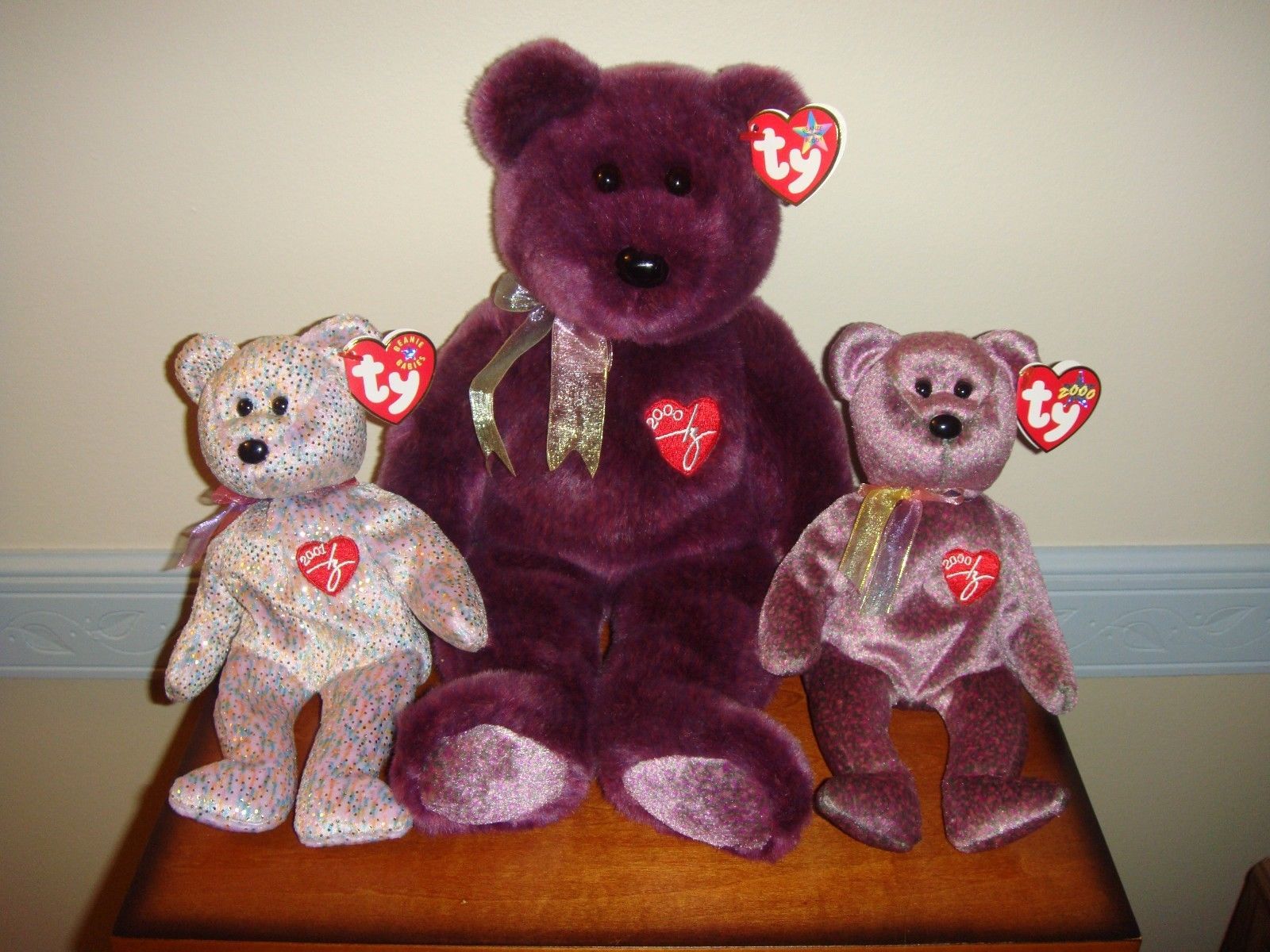 Ty Signature Beanie Baby & Buddy 2000 & Beanie Baby 2001 Bears  - £19.15 GBP