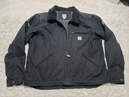 Carhartt Jacket Zip Up Canvas Blanket Lined Detroit Men&#39;s XL Stitching* Chore - £87.04 GBP