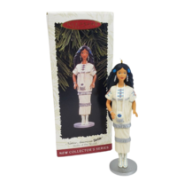 VINTAGE 1996 HALLMARK BARBIE NATIVE AMERICAN DOLL KEEPSAKE CHRISTMAS ORN... - $5.70