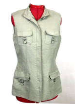 Safari Front Zipper Sleeveless Vest by Tahari Arthur S. Levine Women Sz 6 - $29.65