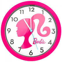 Barbie Silhouette Logo Bright Pink 10&quot; Wall Clock Pink - $33.98