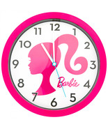 Barbie Silhouette Logo Bright Pink 10&quot; Wall Clock Pink - $33.98