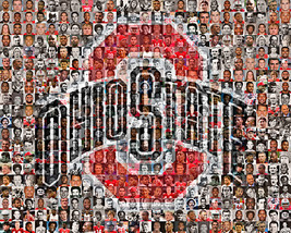 Ohio State University Mosaic Print Art Created Using Past and Present Player Pho - £34.52 GBP+