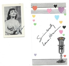 Inscribed B &amp; W, 2 1/4 by 3 1/2 inch Trivia Card, Signature Paper-Lena Horne - £3.99 GBP