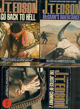 J.T. Edson Lot (3) Company Z, Mcgraw&#39;s Inheritanc,E To Hell (1991/1992) Dell Pbs - £10.25 GBP