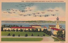 Aircraft Maneuvers over North Island San Diego California CA Postcard D49 - £6.36 GBP