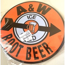 A&amp;W Root Beer Metal Sign 10 inch Round - £19.57 GBP