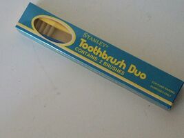 Vintage Toothbrush Duo w/ 2 Brushes Stanley Home Products - NEW - $12.46