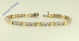 2 tone gold Millenial Sunrise 2 tone link bracelet (5.41 Ct J-K G-H SI-VS) - £6,945.34 GBP