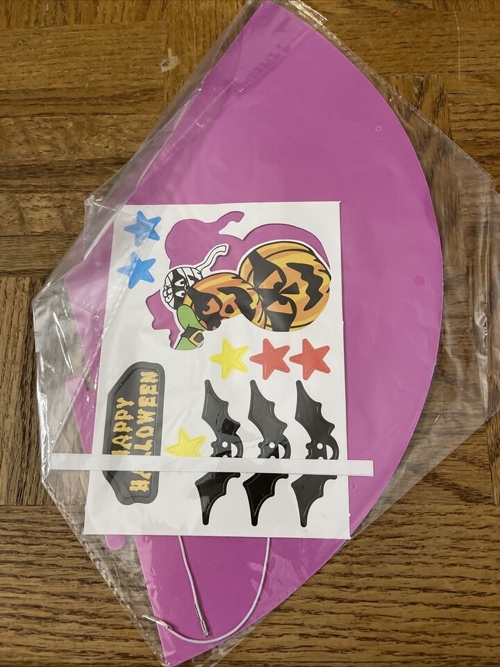 Halloween Paper Hat Kit Pink Pumpkin - $6.63