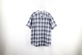 Patagonia Mens XL Spell Out Organic Cotton Collared Camp Button Shirt Plaid - $39.55