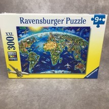 World Landmarks Map Ravensburger Puzzle 300 XXL Puzzle 19&quot; x 14&quot; - $14.69