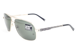 MontBlanc Gold / Green Sunglasses MB456S 28N 61mm - £133.94 GBP