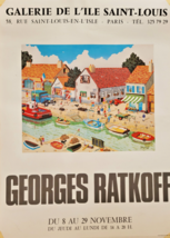 Georges Ratkoff - Affiche Originale D&#39;exposition -GALERIE Ile Saint Louis - 80&#39;S - £101.51 GBP