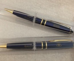 Trump Pen (2) White House &amp; Eagle Seal Pres Blue Gold Signed Donald Republican - £18.60 GBP