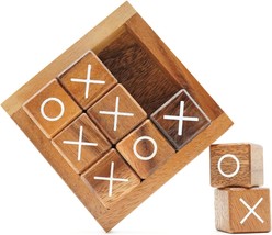 Tic Tac Toe for Kids and Adults Coffee Table Living Room Decor Size 4 Inch - £18.19 GBP