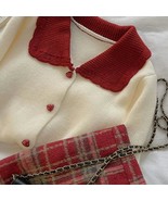 Heart Beats Knit Sweater with Peter Pan Collar | Women Top Sweater Cardi... - $67.20 CAD