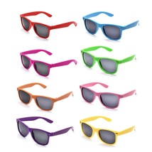Neon Colors Party Favor Supplies Unisex Sunglasses Pack Of 8 (Multicolor) - £20.50 GBP