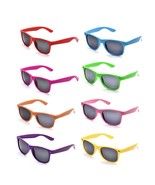 Neon Colors Party Favor Supplies Unisex Sunglasses Pack Of 8 (Multicolor) - £20.37 GBP