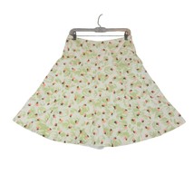 Elevenses Anthropologie Women&#39;s Size 6 Skirt Floral Rosebuds A-line Lined - £11.77 GBP