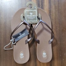 Third Oak Size 10 Flip Flops Sandals USA Copper Tan Brown Recycled Recyc... - £13.83 GBP