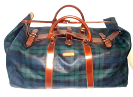 Vintage Polo Ralph Lauren Long Tartan Duffle Bag Size 24&#39;&#39; x 14&#39;&#39; x 12&#39;&#39; - £246.06 GBP