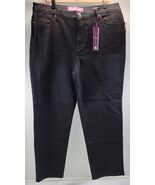 L16) Women's Gloria Vanderbilt Stretch Amanda Black Jeans Pants Size 16 ... - $24.74
