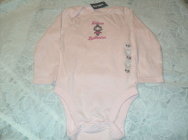 NEW Old Navy Girl&#39;s Infants 6-12 Months Pink Ballerina One-Piece Long Sl... - $9.89