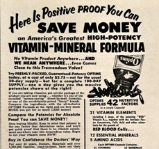 1959 Optims Vitamin Mineral Formula Medical Advertisement DWN7 - $19.99