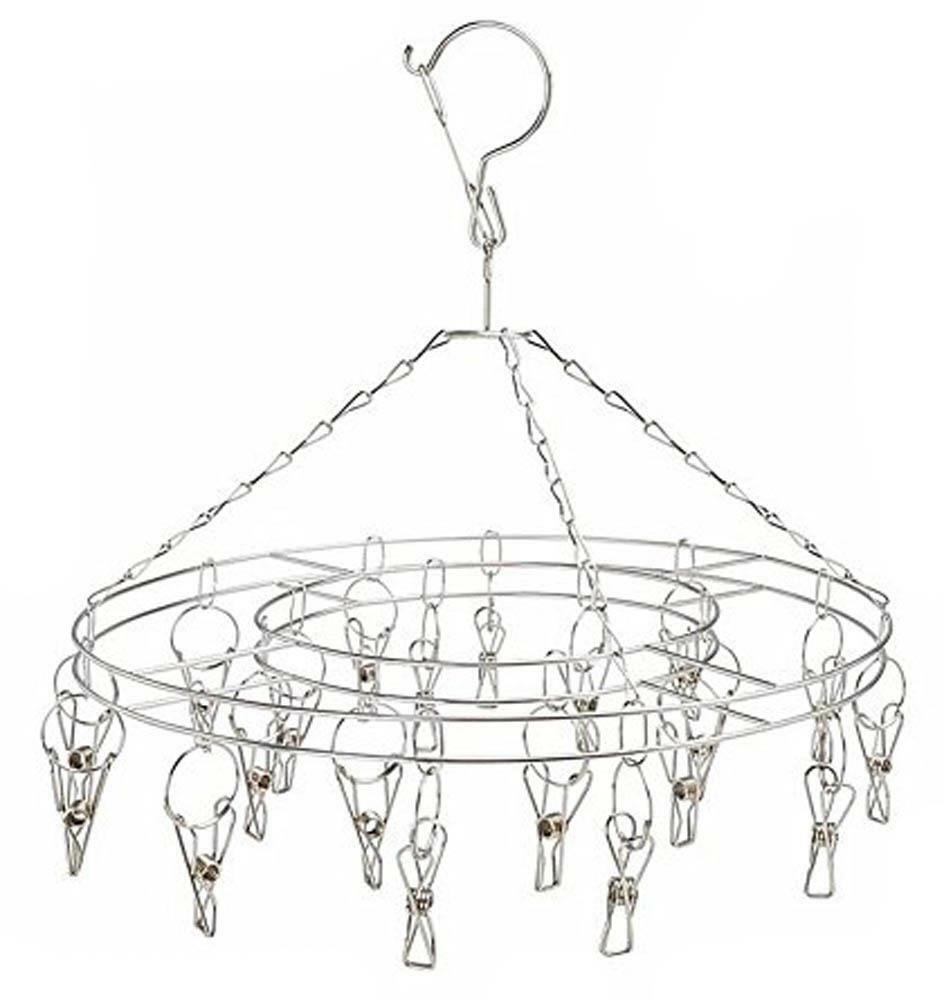 BUY 1 GET 1 FREE HANGING 12 IN ROUND DISPLAY RACK W 16 METAL CLIPS cloth... - $18.95