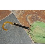 Vintage Umbrella/ Parasol 31.5"x36" Yellow Marbled Bakelite / Catalin Ha... - $62.99