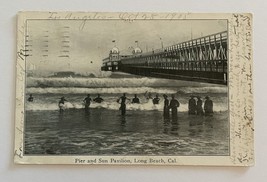 Pier And Sun Pavilion Long Beach Postcard - £7.86 GBP