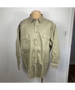 Big Mac Khaki Shirt Mens XXLT 18 18.5 Button Front Long Sleeves Utility ... - £49.54 GBP