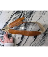 OMEGA BELT BROWN STYLE 2971 LARGE VINTAGE MADE IN USA CROC EMBOSSED STRETCH - $29.00
