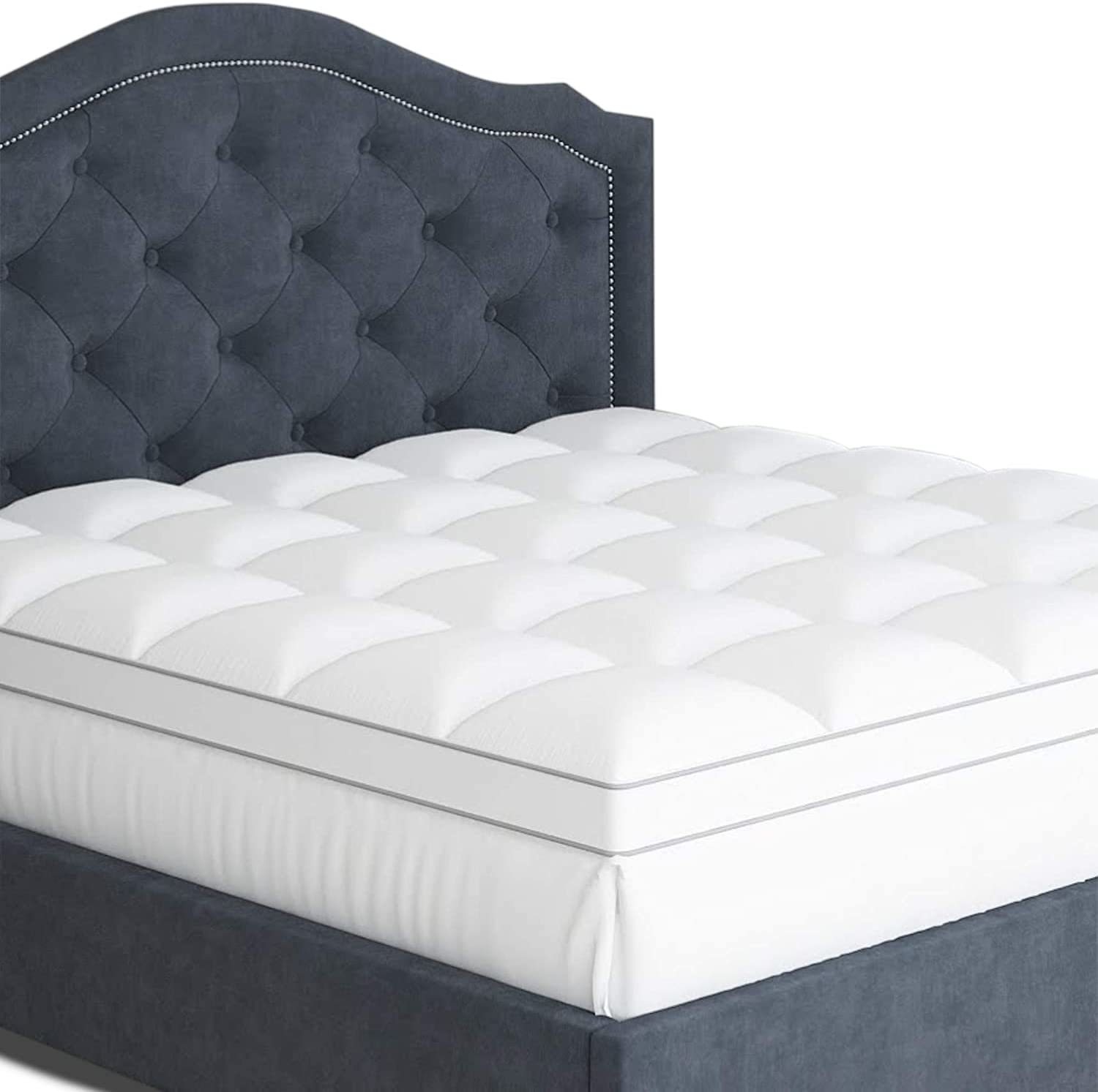 King Cooling Mattress Topper, Pillow-Top Optimum Thickness, Soft 100% Cotton - $142.99