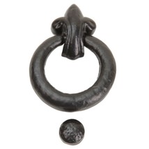 Decorative Door Knocker Kit Pike Head Black Powder Coated Cast Iron 7/8&quot;... - $24.45