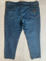 MINT! Men’s Carhartt Denim Jeans Traditional Fit Blue Work 46x32 B18 DST  - £20.19 GBP
