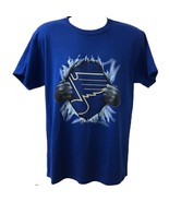 NHL St. Louis Blues Graphic Tshirt Medium Play Gloria Hockey Hanes - £17.88 GBP