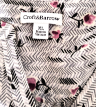 Croft &amp; Barrow Blouse Women&#39;s Size X-Large Sleeveless Button Front Multicolor - £11.87 GBP