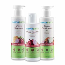 Mamaearth Anti Hair Fall Spa Range with Onion Hair Oil, Shampoo, Conditioner - £25.07 GBP