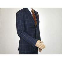 Men TALLIA Suit Wool Blend English Plaid Classic 2Button VDVA2SVX0013 Blue Brown image 5