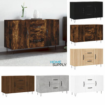 Modern Wooden Rectangular Sideboard Storage Cabinet Unit With 2 Doors 2 Drawers - £83.23 GBP+