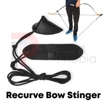 Leather Bow Stringer Black Archery Bowstring Recurve Longbow Replace Rope Tool - £6.86 GBP