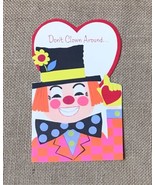 Ephemera Vintage Buzza Cardozo Valentines Day Card Clown Heart Bright Co... - £5.41 GBP